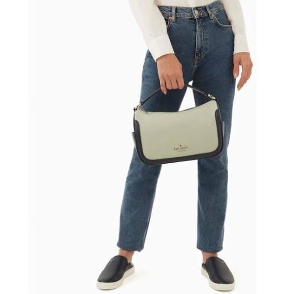 Kate Spade Pebbled Leather Crossbody Bag Light Pistachio Multi - Picture 14 of 16